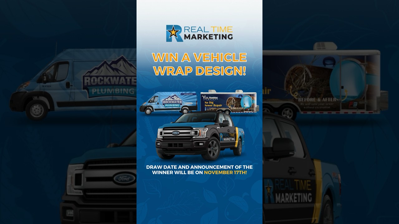 It’s a Wrap! Win a free Vehicle Wrap Design from Real Time Marketing  