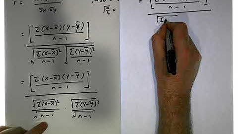 Correlation and Regression: Alternative Forms of the Correlation Coefficient Formula - Part 1