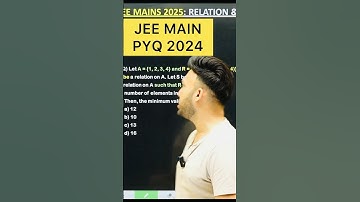 JEE MAIN PYQ 2024 #relationandfunctions #jee 2025