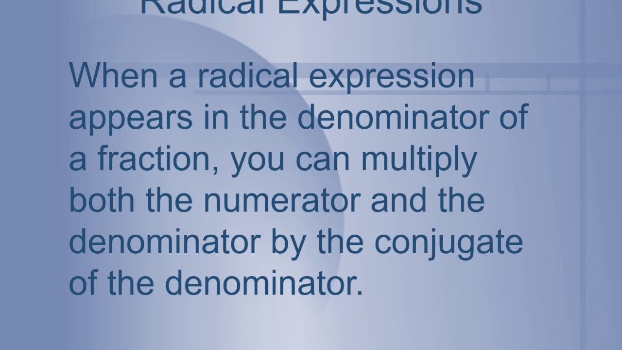 Multiplying & Dividing Radical Expressions (Algebra 1 11.7) - YouTube