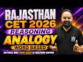 Rajasthan CET 2026 Reasoning Analogy | Word Based Questions Practice | Rishi Sir