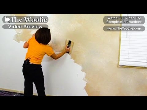 Quick - Color-Meshing Faux Painting Wall Technique by The Woolie (How To Paint Walls) #FauxPainting