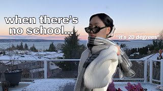 FIRST SNOW OF 2024 & SCHOOL DAY IN MY LIFE when school is canceled | Sarah's Uni Diaries