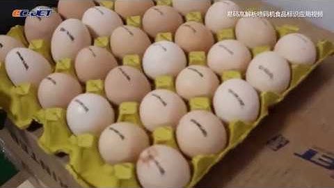 High Resolution Inkjet Printer Printing Expiry Date on Egg