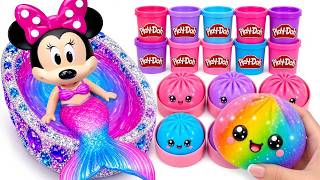 Minnie Mouse 2026 🎀 Set Unboxing Mermaid Gem Chair & Rainbow Dumpling Play Doh Disney ASMR