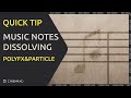 Quick Tip Music Notes Particle Dissolving Cinema 4D Tutorial