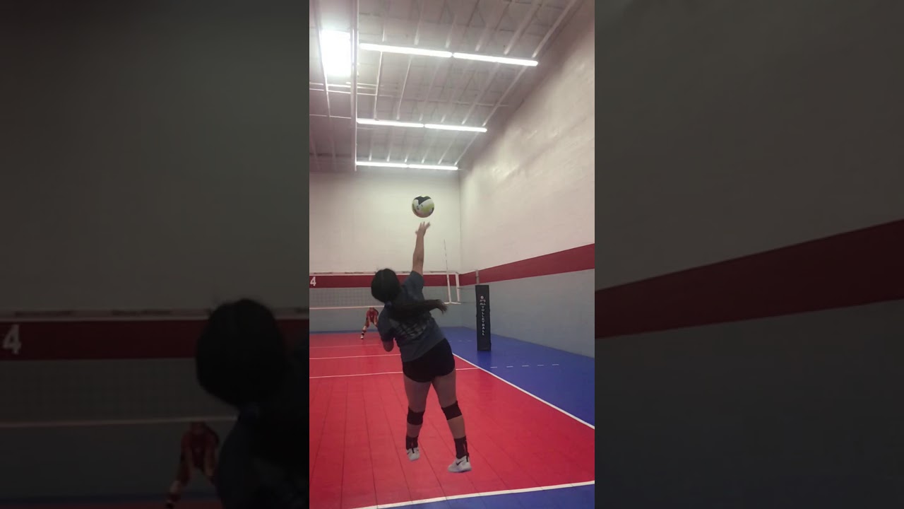 Jump serving reps Slow Motion Serve And Pass Partner Drills At Happy