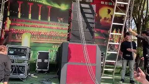 T.I MAX215 dual 15 inch line array testing