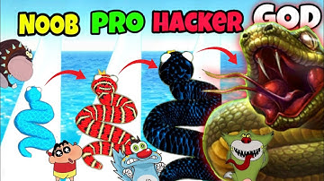 Noob vs PRO vs Hacker vs GOD In Snake Master 3D | With Oggy and Jack| OGGMER YT |
