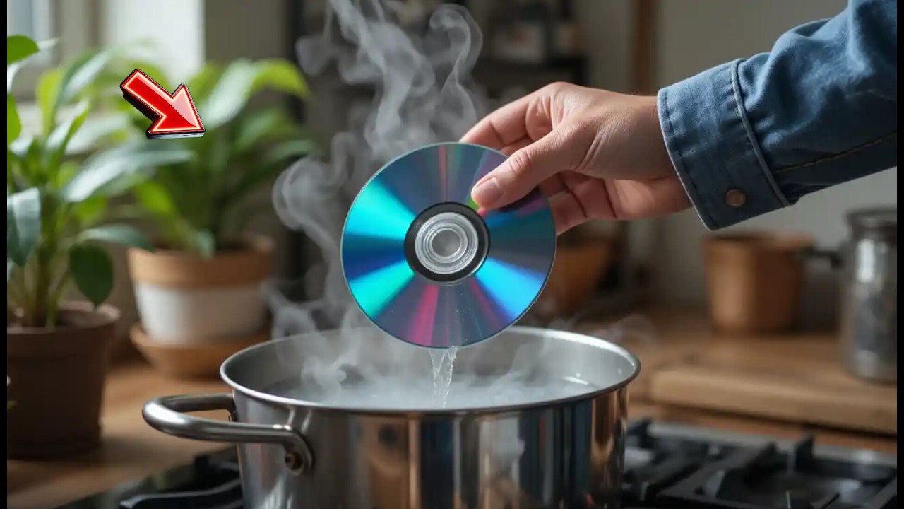 Recycling CD Craft Idea/ Boil an old CD for 3 minutes, the result is ...