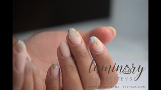 Floral Nail Art w/ @sierrasnails_ on Nude Structured Mani | Luminary Nail Systems