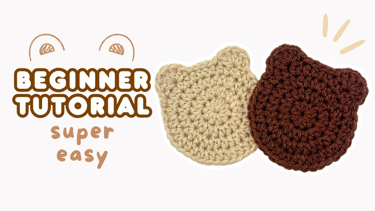 Простой урок по вязанию крючком подставки под стакан в виде медведя для НАЧИНАЮЩИХ | как вязать к...