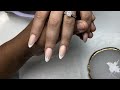 Almond French Heart Flamed Acrylic Nails