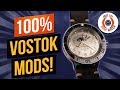 Complete Vostok 'Dress Diver' Mods! Hands, Dial, Crown, Bezel, Ceramic Insert & Strap!