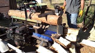 homemade firewood processor