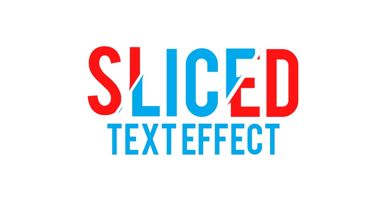 Photoshop| creating text slice effect| tutorial| - YouTube