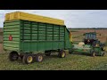 Chopping Hay 2022 in Iowa - John Deere 4450, 3970 Chopper, & 716a Wagons