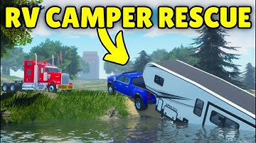 Rescuing a RV Camper from a Lake in APM | Roblox American Plains Mudding