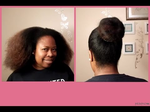 How I Blow Dry My Natural Hair For Easy Styling W Quick Bun Youtube