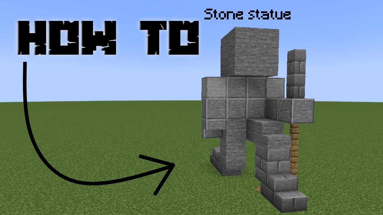 🎓Minecraft Tutorial  How to build a small stone statue - YouTube