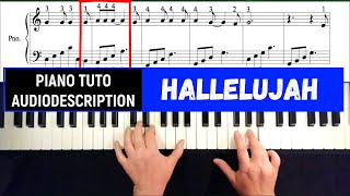 hallelujah piano tuto audiodescription
