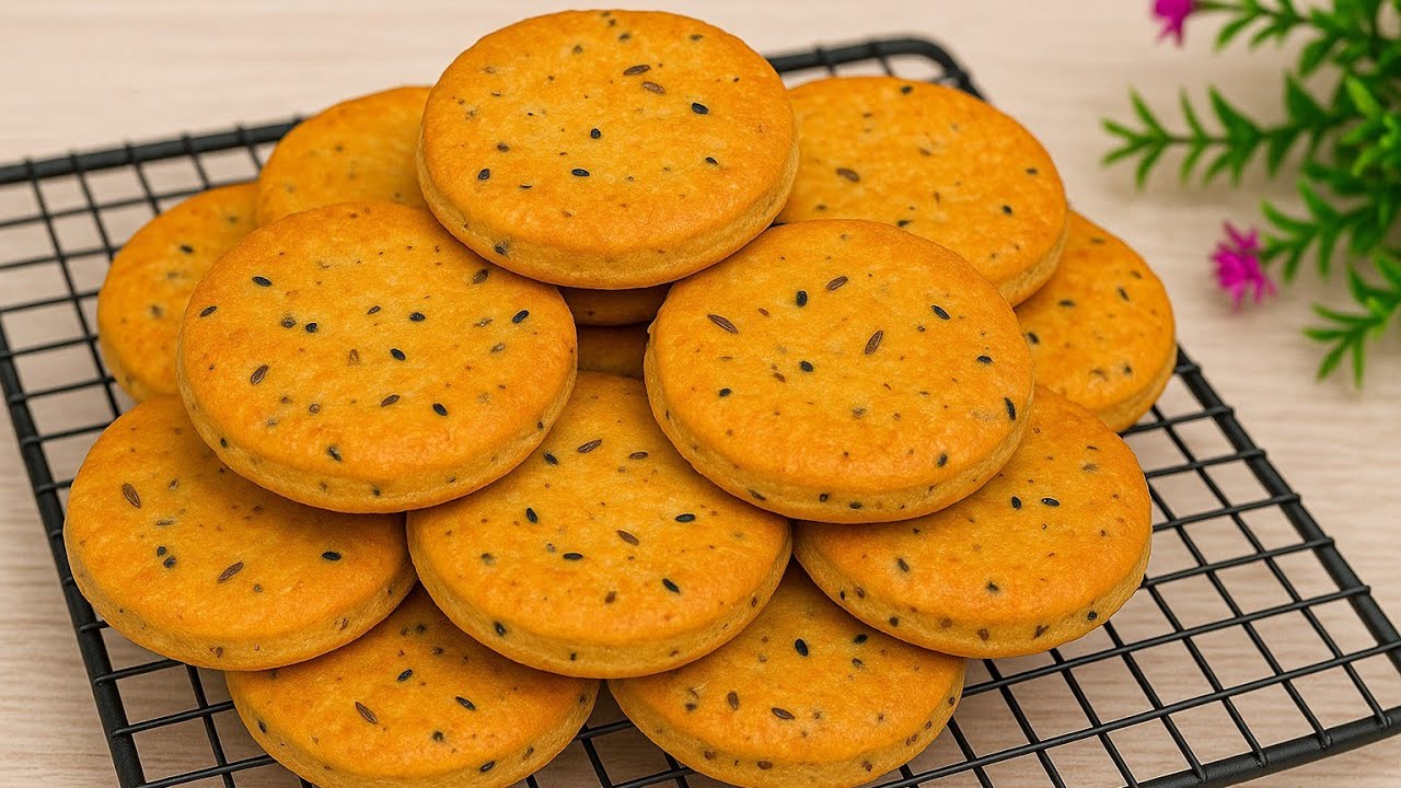 بسكوت مالح بالكمون❗ بدون بيض ❗خفيف و مقرمش و طعمه روعة بمكونات بسيطة جدآ