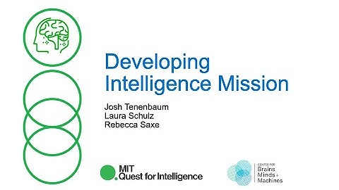 Developing Intelligence Mission: Josh Tenenbaum, Rebecca Saxe, and Laura Schulz