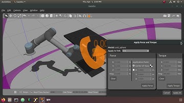ROS/Gazebo - UR5 Picking up a ball, rolling on the table