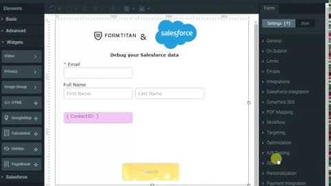 Debug your Salesforce digital forms to show hidden fields and ignore validations