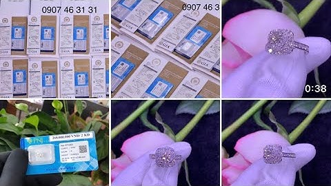 Nhẫn halo vuông 6li17 F Vvs1 3Ex None GIA PNJ .Thiết Kế full hột xoàn tấm DE vvs+.HK750.Chiếu Rực Rỡ