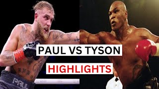 Mike Tyson vs Jake Paul Highlights \& Knockouts