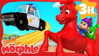 Police Car Chase in the Sky!   | Stories for Kids | Morphle Kids Cartoons