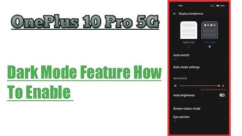 OnePlus 10 Pro 5G || How To Use Dark Mode Feature On Display