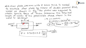 Mastering the Numerical 2: Fillet weld | Joint Design | GATE Machine Design