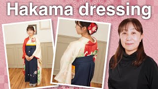 How to put on a hakama style kimono, shown by a top ranked professional!