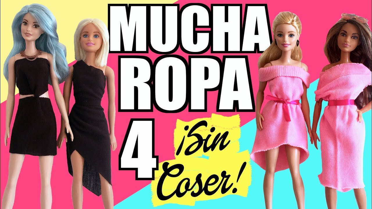 to make clothes for Barbie sewing. 4 Very Easy! with Dolls - YouTube