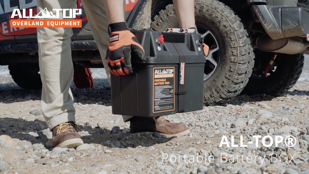 Portable Battery Box w/ Build-in Ports & Plugs, Battery Not Included