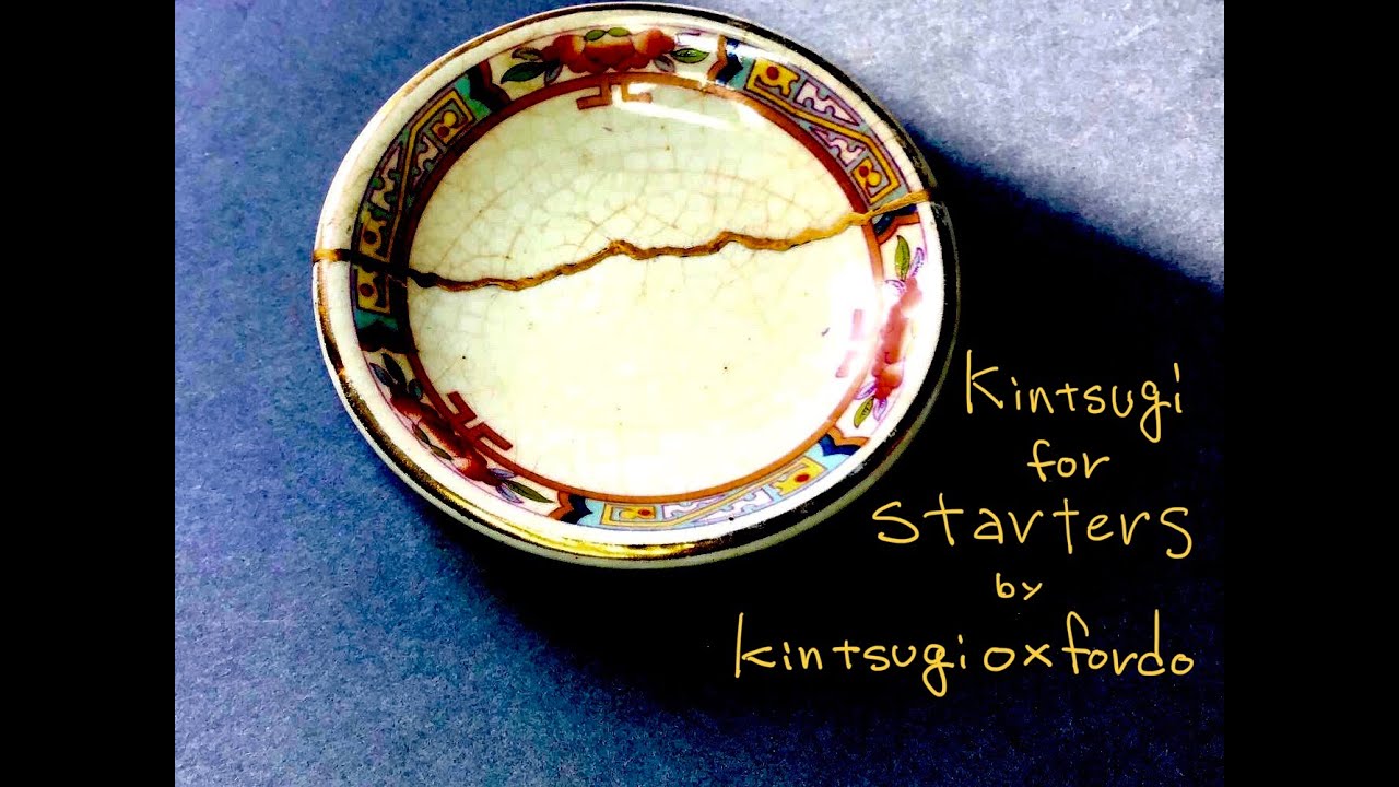 Kintsugi Kit for Starters with brass powder.