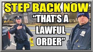 STEP BACK !! Unlawful POLICE Order - WE STAND OUR GROUND - First Amendment Audit 31 COPS TRIGGERED