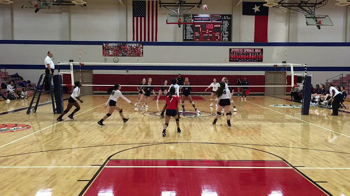 Ielan Bradley #16 (white jersey) Cy Springs vs Bri...