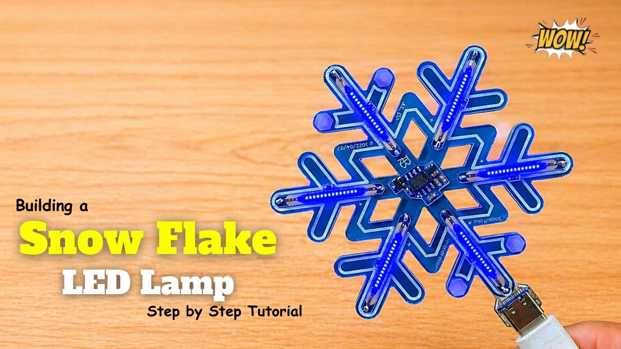 This Snowflake LED Lamp Looks Incredible - Step by Step! - YouTube