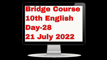 10th English Bridge Course Day-28