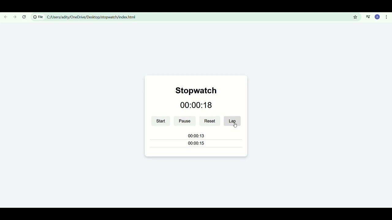 My StopWatch Website - YouTube
