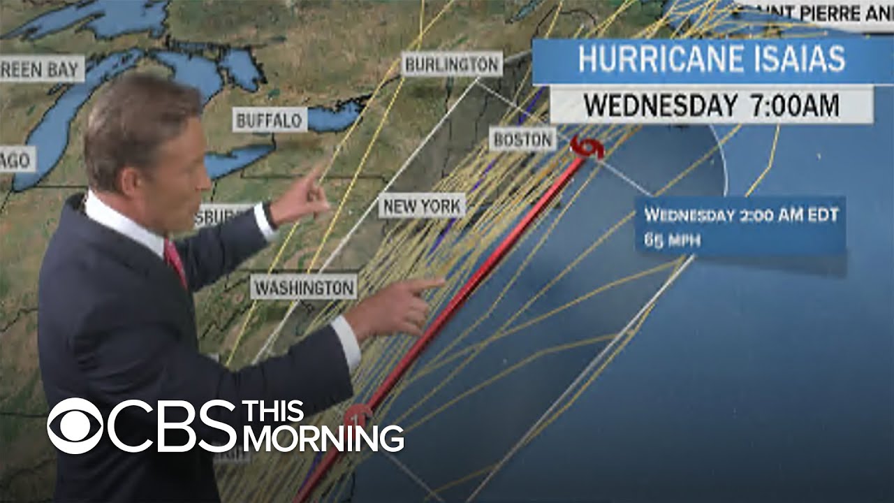 Hurricane Isaias churns toward U.S. East Coast - YouTube