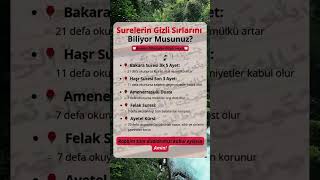 Sureleri̇n Gi̇zli̇ Siralarini Bi̇li̇yor Musunuz