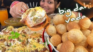 COOKING & EATING DAHI VADA WITH SPICY PANI PURI / GOLGAPPA / FUCHKA | ASMR EATING