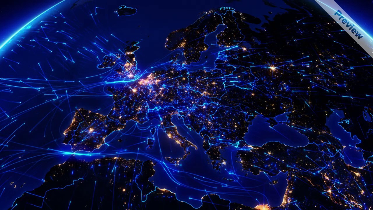 world's global network traffic map - YouTube