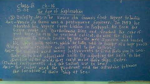 Class-4, Subject- S.St, Chapter-16 The Age Of Exploration. Answer these questions.