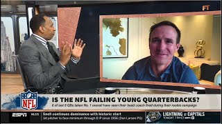 First Take Stephen A. & Drew Brees Heated Debate Why Nfl Is Failing Young Quarterbacks