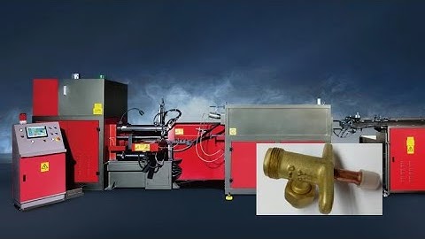 Automatic hot forging press machine for brass air conditioning stop valve
